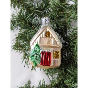 Christmas Cottage Retired Old World Christmas Inge Glas Ornament